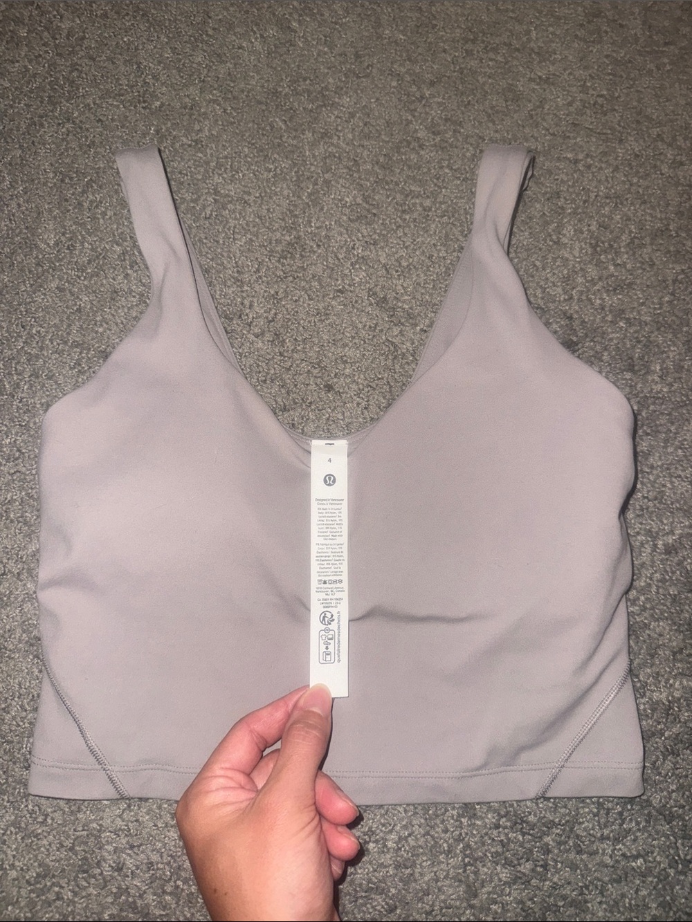 lululemon athletica Scoop Neck Sports Bra Tank in Light Mauve